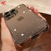 Glitter Clear Plating Case for iPhone